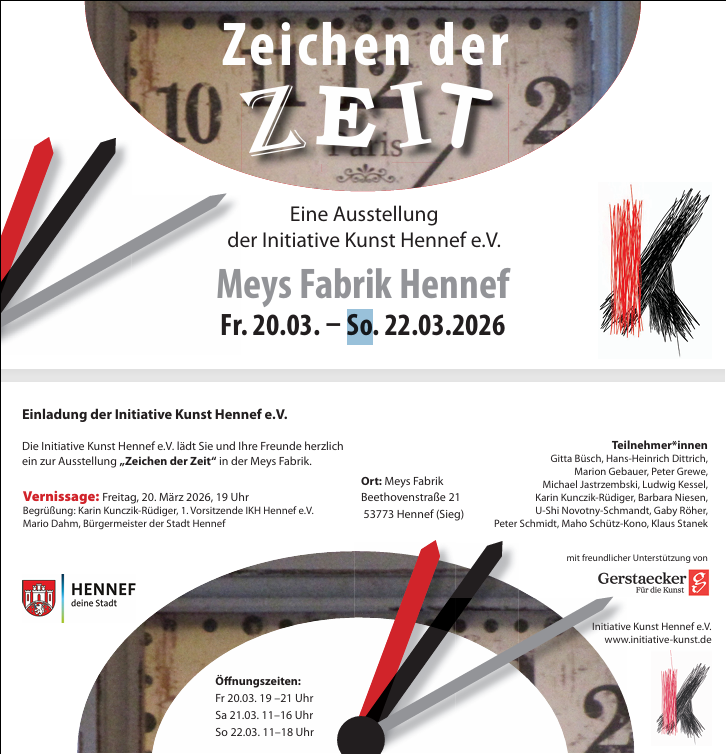 Flyer Themenausstellung 2026 - Zeichen der Zeit