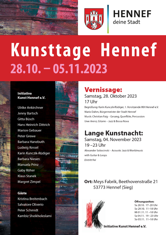 Plakat Kunsttage Hennef 2023
